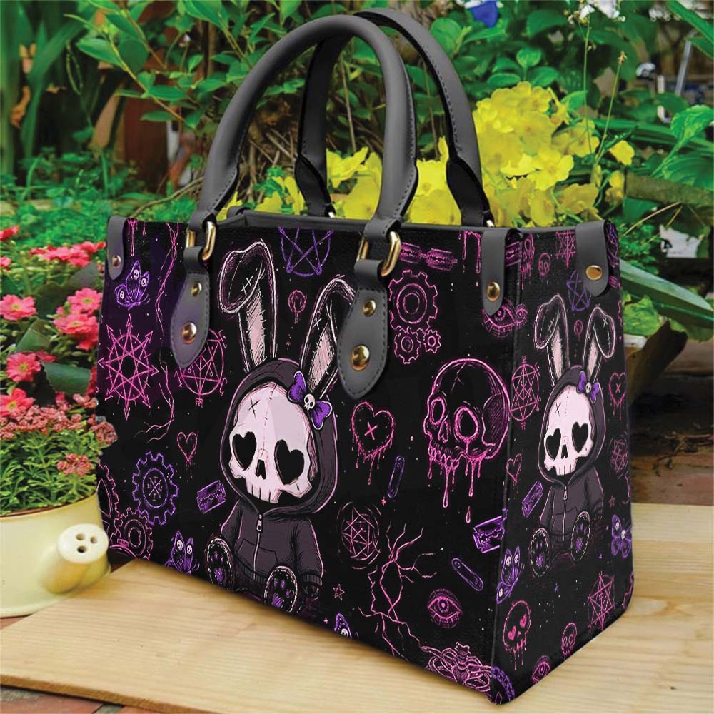Wonder Skull structured tote bag solves the "I can't find anything in my bag" problem. The roomy interior fits your tablet, phone, wallet, water bottle, umbrella, and cosmetics — without the overstuffed look. Multiple interior pockets keep everything organized, so you're never digging around at checkout. Reinforced rivet corners and quality metal hardware ensure the bag holds up to daily use. Whether you're heading to work, running errands, or catching a flight, this tote keeps you looking put-together.