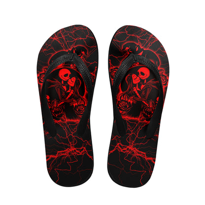 Image of a pair of beach flip flops with a sleek design, featuring a comfortable yoga mat footbed, non-slip sole, and water-friendly materials. Perfect for summer outings, beach walks, and casual occasions.
