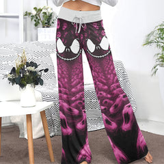 Infinite Pastel Skull Art Women's High-waisted Wide Leg Pants
