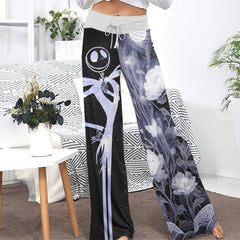 Twilight Bones & Blossoms Women's High-waisted Wide Leg Pants