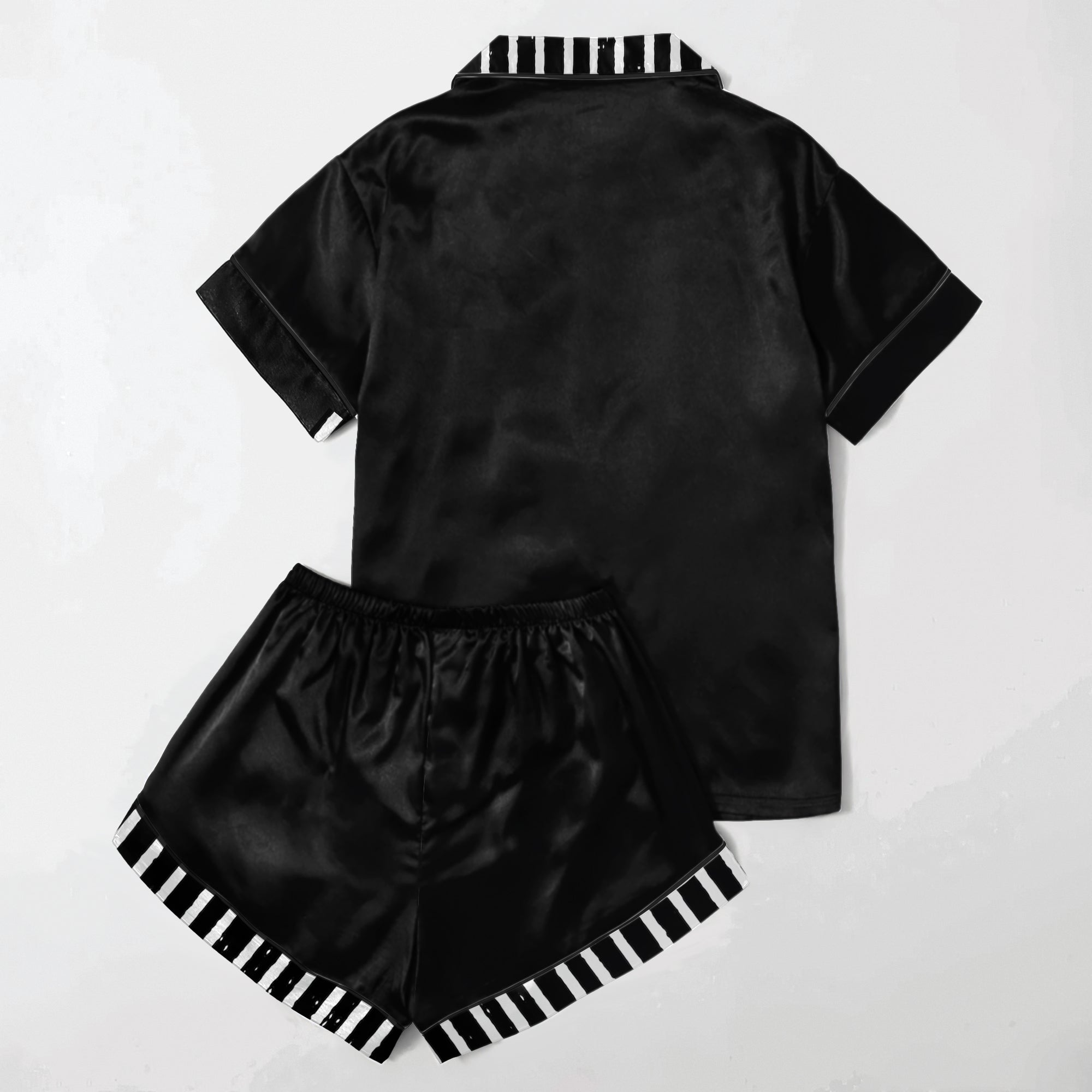Shadow Skeleton Art Women's Pajama Sets Top Sleeve & Short Bottom