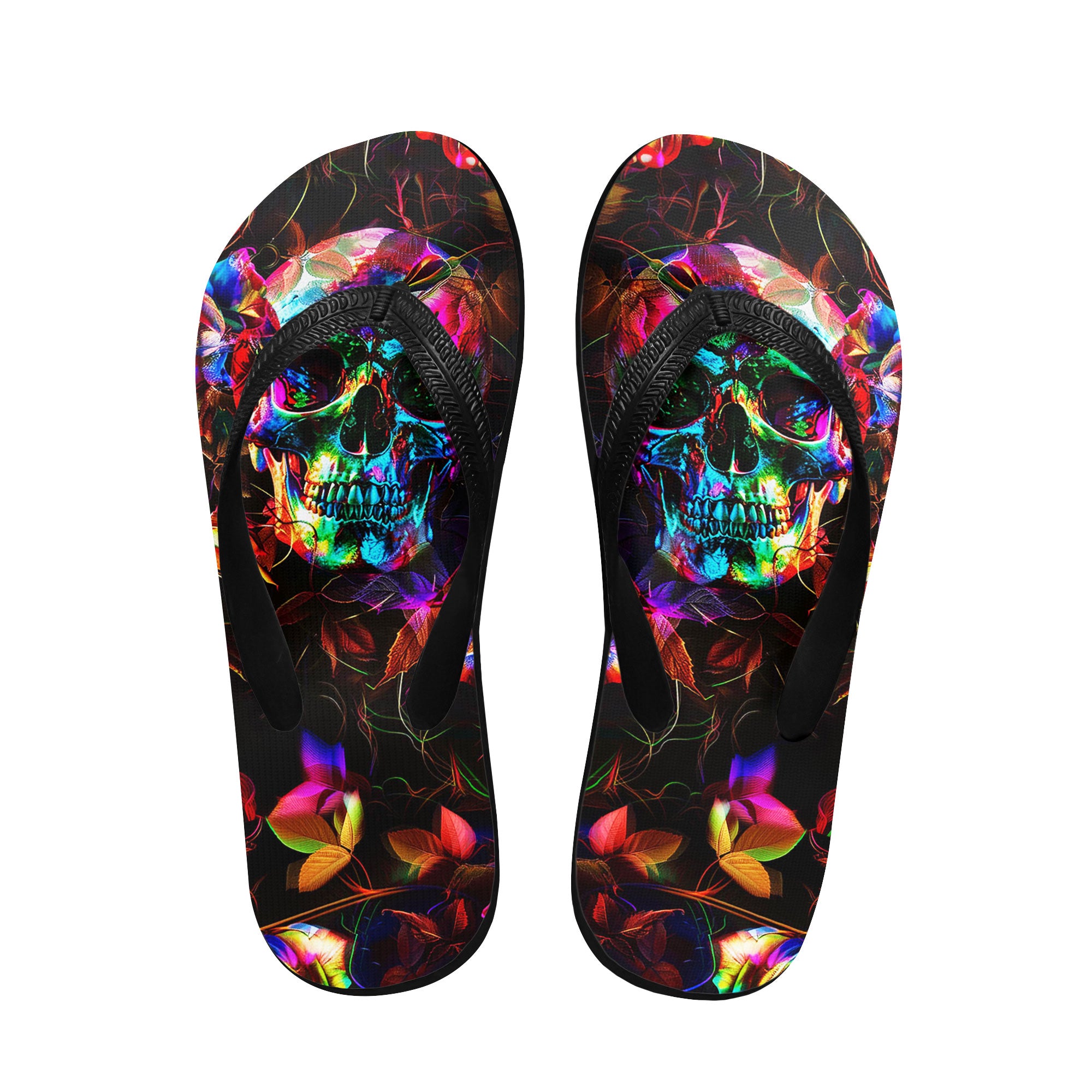 Image of a pair of beach flip flops with a sleek design, featuring a comfortable yoga mat footbed, non-slip sole, and water-friendly materials. Perfect for summer outings, beach walks, and casual occasions.