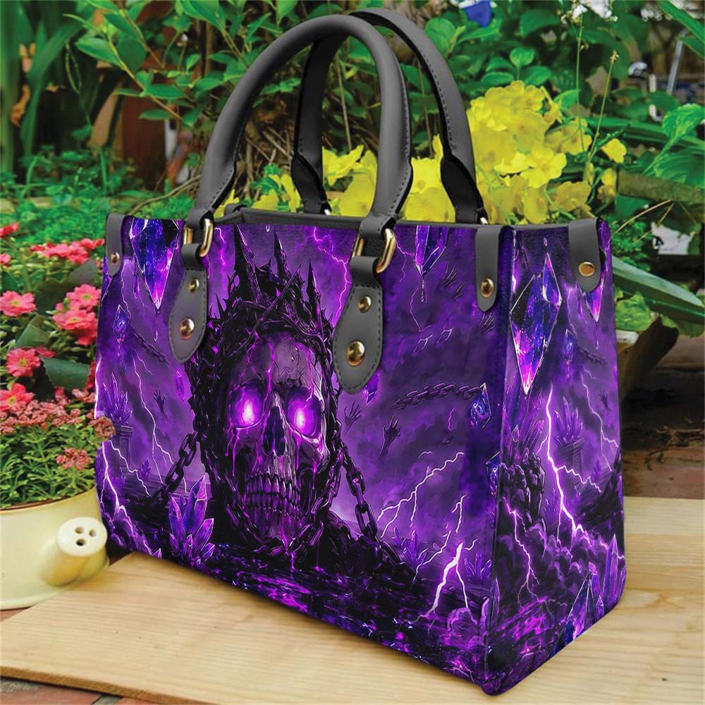 Wonder Skull structured tote bag solves the "I can't find anything in my bag" problem. The roomy interior fits your tablet, phone, wallet, water bottle, umbrella, and cosmetics — without the overstuffed look. Multiple interior pockets keep everything organized, so you're never digging around at checkout. Reinforced rivet corners and quality metal hardware ensure the bag holds up to daily use. Whether you're heading to work, running errands, or catching a flight, this tote keeps you looking put-together.