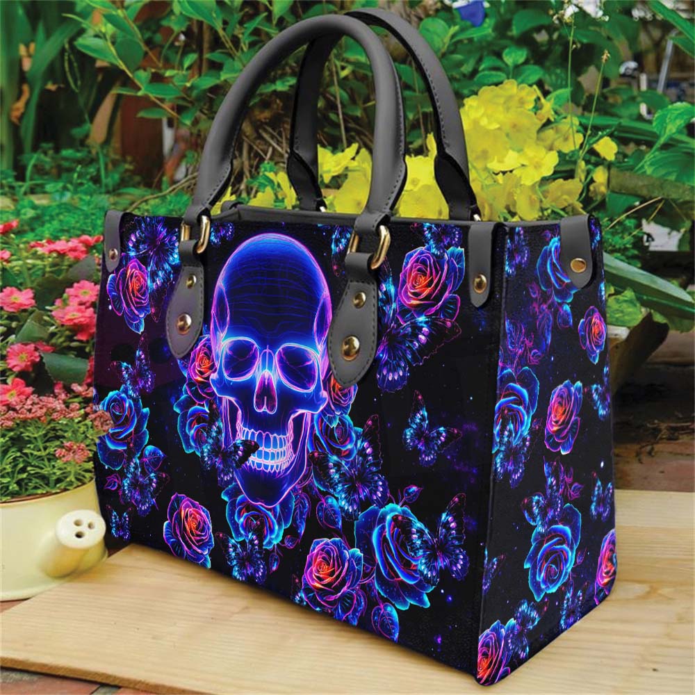 Wonder Skull structured tote bag solves the "I can't find anything in my bag" problem. The roomy interior fits your tablet, phone, wallet, water bottle, umbrella, and cosmetics — without the overstuffed look. Multiple interior pockets keep everything organized, so you're never digging around at checkout. Reinforced rivet corners and quality metal hardware ensure the bag holds up to daily use. Whether you're heading to work, running errands, or catching a flight, this tote keeps you looking put-together.