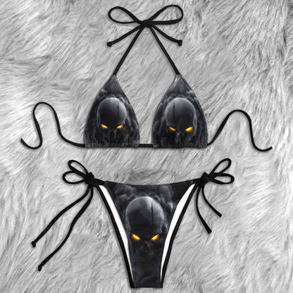 Fractured Soul Skull Micro Triangle Bikini Swimsuit