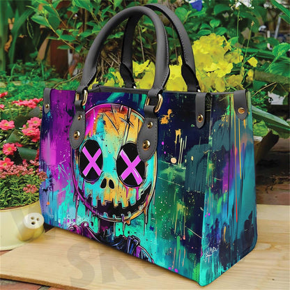 Wonder Skull structured tote bag solves the "I can't find anything in my bag" problem. The roomy interior fits your tablet, phone, wallet, water bottle, umbrella, and cosmetics — without the overstuffed look. Multiple interior pockets keep everything organized, so you're never digging around at checkout. Reinforced rivet corners and quality metal hardware ensure the bag holds up to daily use. Whether you're heading to work, running errands, or catching a flight, this tote keeps you looking put-together.