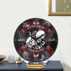 Against The World Couple engraved clock, a sentimental keepsake for your special occasion and enduring love.