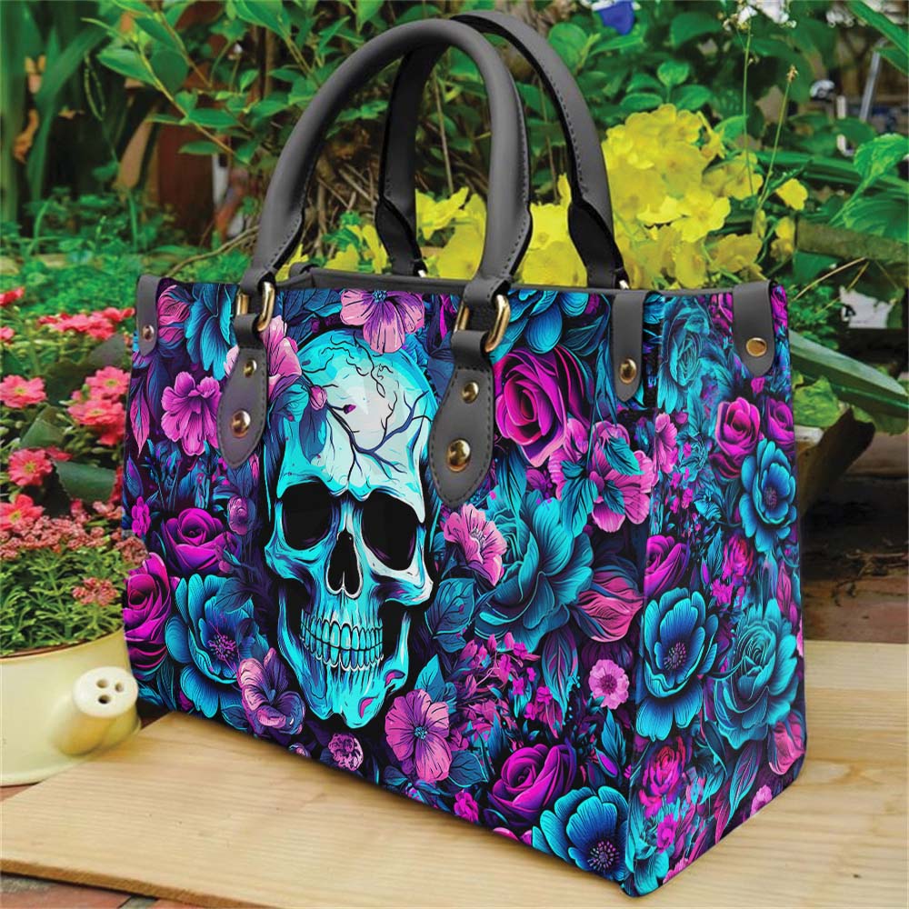 Wonder Skull structured tote bag solves the "I can't find anything in my bag" problem. The roomy interior fits your tablet, phone, wallet, water bottle, umbrella, and cosmetics — without the overstuffed look. Multiple interior pockets keep everything organized, so you're never digging around at checkout. Reinforced rivet corners and quality metal hardware ensure the bag holds up to daily use. Whether you're heading to work, running errands, or catching a flight, this tote keeps you looking put-together.