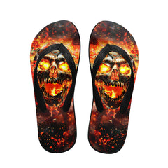 Image of a pair of beach flip flops with a sleek design, featuring a comfortable yoga mat footbed, non-slip sole, and water-friendly materials. Perfect for summer outings, beach walks, and casual occasions.