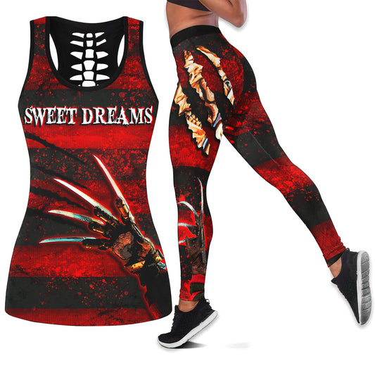  Unique horror-themed fashion ensemble: tanktop and leggings