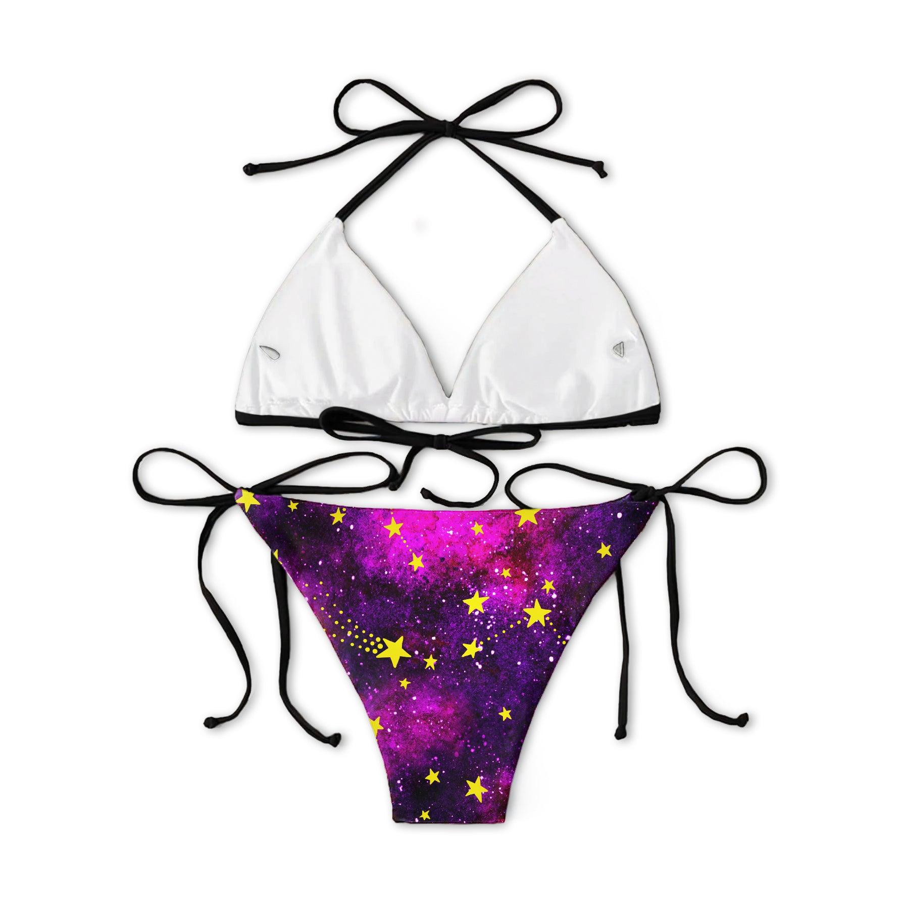 Neon Skull Butterfly Micro Triangle Bikini Swimsuit - Wonder Skull