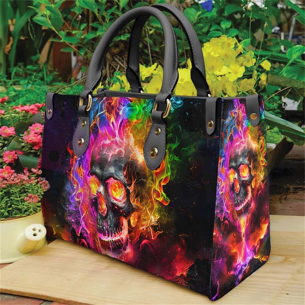Wonder Skull structured tote bag solves the "I can't find anything in my bag" problem. The roomy interior fits your tablet, phone, wallet, water bottle, umbrella, and cosmetics — without the overstuffed look. Multiple interior pockets keep everything organized, so you're never digging around at checkout. Reinforced rivet corners and quality metal hardware ensure the bag holds up to daily use. Whether you're heading to work, running errands, or catching a flight, this tote keeps you looking put-together.