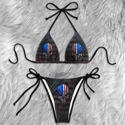 Dark Patriot Combat Micro Triangle Bikini Swimsuit