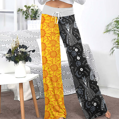 Midnight Gothic Carnival Women's High-waisted Wide Leg Pants