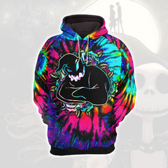 Nightmare TieDye Theme Combo Hoodie and Leggings - Dark and edgy matching set with skull designs for a unique and stylish look