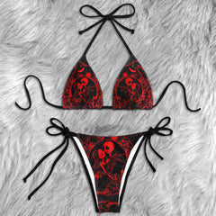 Art Nightmare Horror Micro Triangle Bikini Swimsuit - Wonder Skull