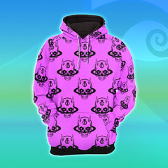 Purple Skull Devil Combo Hoodie and Leggings - Dark and edgy matching set with skull designs for a unique and stylish look