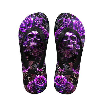 Image of a pair of beach flip flops with a sleek design, featuring a comfortable yoga mat footbed, non-slip sole, and water-friendly materials. Perfect for summer outings, beach walks, and casual occasions.