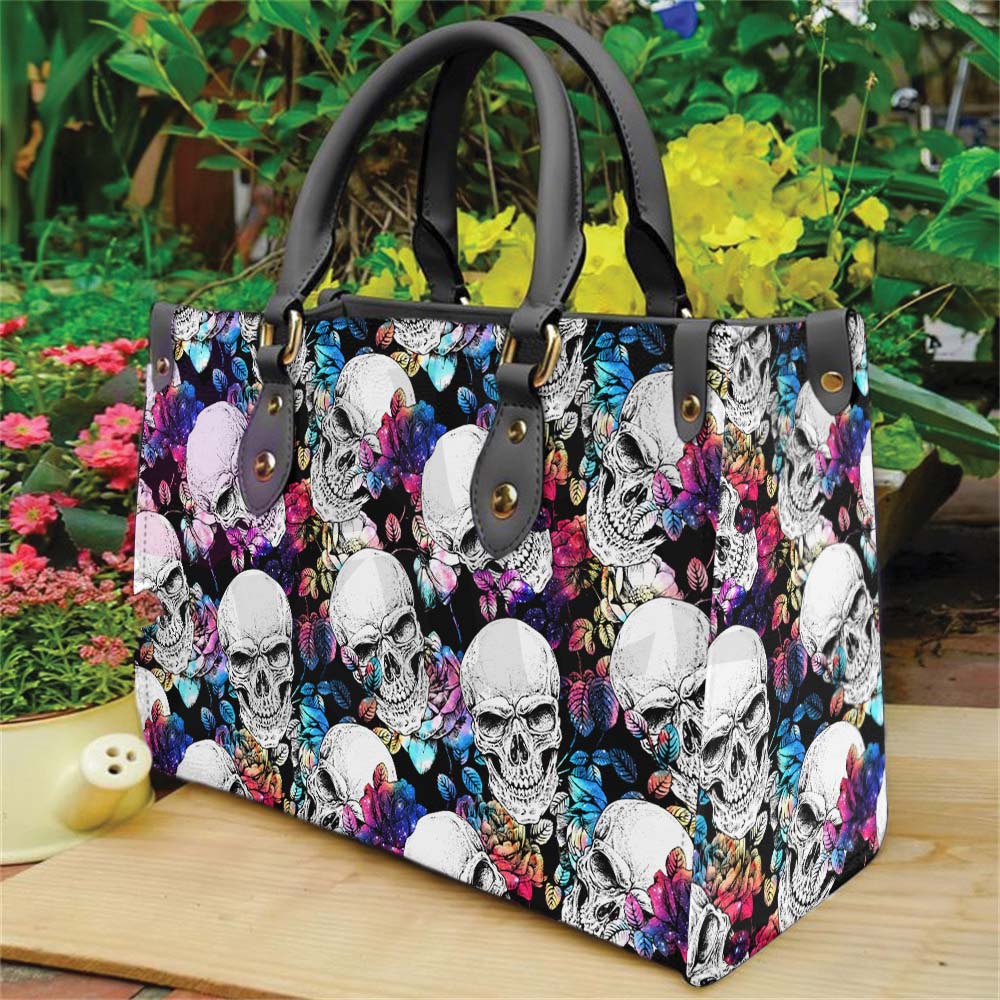 Wonder Skull structured tote bag solves the "I can't find anything in my bag" problem. The roomy interior fits your tablet, phone, wallet, water bottle, umbrella, and cosmetics — without the overstuffed look. Multiple interior pockets keep everything organized, so you're never digging around at checkout. Reinforced rivet corners and quality metal hardware ensure the bag holds up to daily use. Whether you're heading to work, running errands, or catching a flight, this tote keeps you looking put-together.