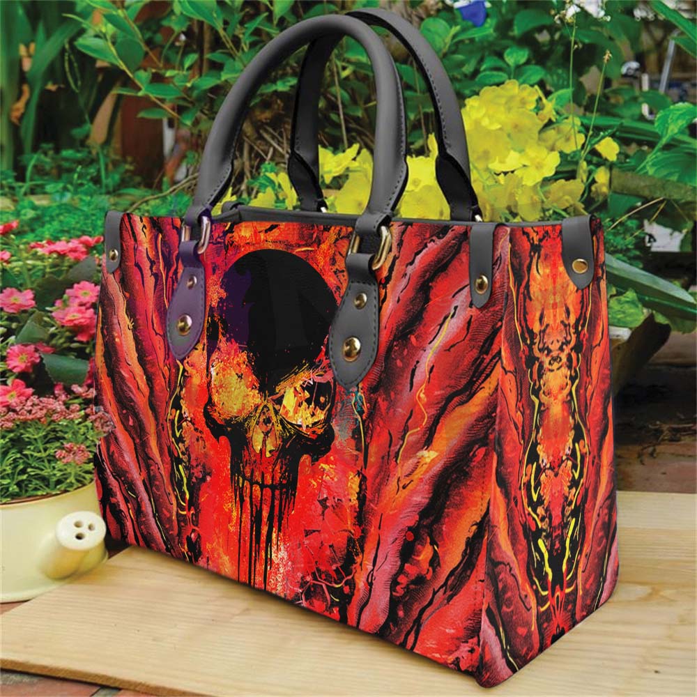 Wonder Skull structured tote bag solves the "I can't find anything in my bag" problem. The roomy interior fits your tablet, phone, wallet, water bottle, umbrella, and cosmetics — without the overstuffed look. Multiple interior pockets keep everything organized, so you're never digging around at checkout. Reinforced rivet corners and quality metal hardware ensure the bag holds up to daily use. Whether you're heading to work, running errands, or catching a flight, this tote keeps you looking put-together.