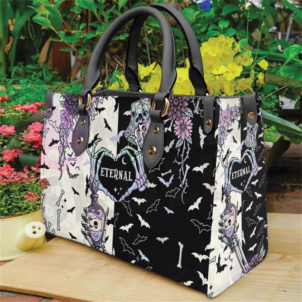 Wonder Skull structured tote bag solves the "I can't find anything in my bag" problem. The roomy interior fits your tablet, phone, wallet, water bottle, umbrella, and cosmetics — without the overstuffed look. Multiple interior pockets keep everything organized, so you're never digging around at checkout. Reinforced rivet corners and quality metal hardware ensure the bag holds up to daily use. Whether you're heading to work, running errands, or catching a flight, this tote keeps you looking put-together.