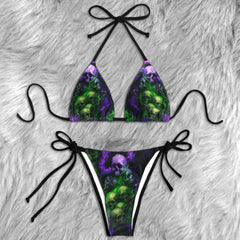 Chained Souls Skull Micro Triangle Bikini Swimsuit
