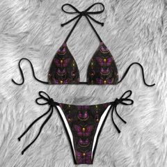 Celestial Skull Magic Pattern Micro Triangle Bikini Swimsuit