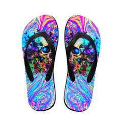 Image of a pair of beach flip flops with a sleek design, featuring a comfortable yoga mat footbed, non-slip sole, and water-friendly materials. Perfect for summer outings, beach walks, and casual occasions.