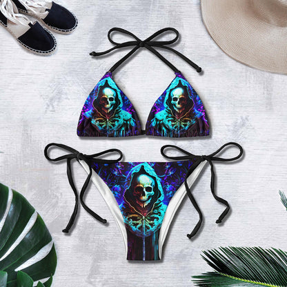 Skull Grim Reaper Micro Triangle Bikini Swimsuit - Wonder Skull