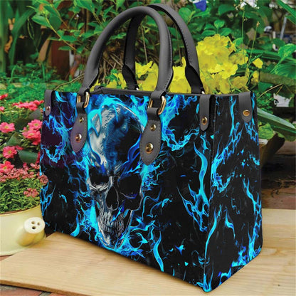Wonder Skull structured tote bag solves the "I can't find anything in my bag" problem. The roomy interior fits your tablet, phone, wallet, water bottle, umbrella, and cosmetics — without the overstuffed look. Multiple interior pockets keep everything organized, so you're never digging around at checkout. Reinforced rivet corners and quality metal hardware ensure the bag holds up to daily use. Whether you're heading to work, running errands, or catching a flight, this tote keeps you looking put-together.