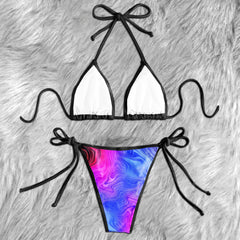 Galaxy Emo Skull Micro Triangle Bikini Swimsuit - Wonder Skull