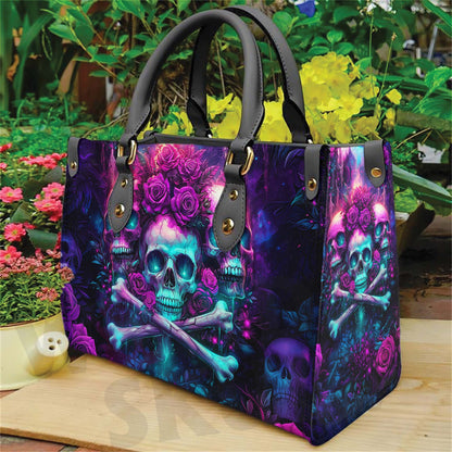 Wonder Skull structured tote bag solves the "I can't find anything in my bag" problem. The roomy interior fits your tablet, phone, wallet, water bottle, umbrella, and cosmetics — without the overstuffed look. Multiple interior pockets keep everything organized, so you're never digging around at checkout. Reinforced rivet corners and quality metal hardware ensure the bag holds up to daily use. Whether you're heading to work, running errands, or catching a flight, this tote keeps you looking put-together.