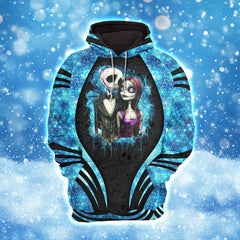 Women Hoodie and Leggings, Snow Couple Nightmare Outwear Pants Outfit