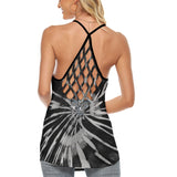 Skull Gothic Punk Style Backless tanktop and Wide Pants Sets - Wonder Skull