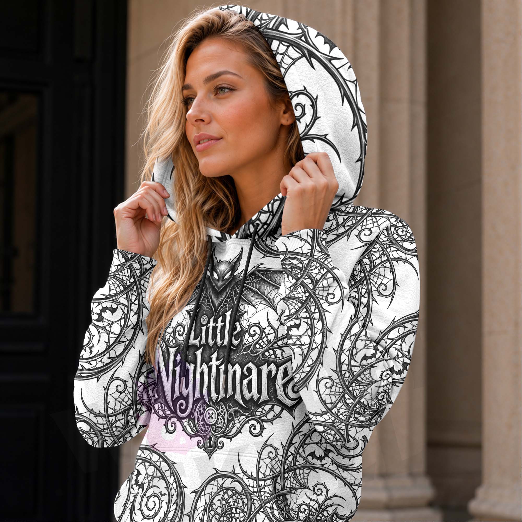 Women Hoodie and Leggings, Dark Fantasy Nightmare Outwear Pants Outfit