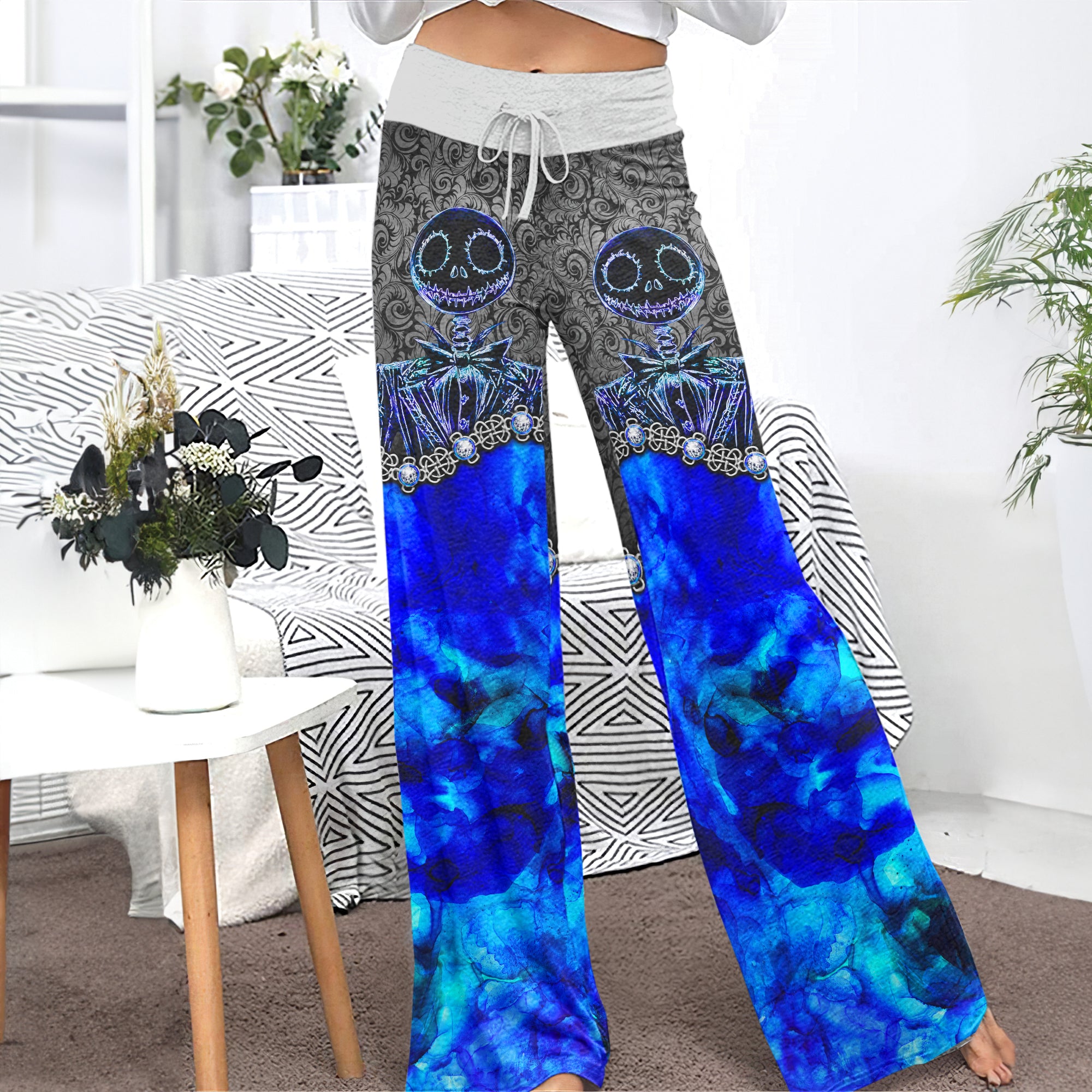 Abstract Diamond Art Women's High-waisted Wide Leg Pants