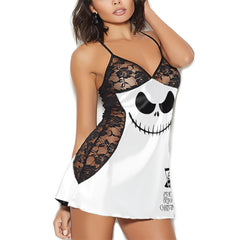 The Little Nightmare Black Lace Sleepwears Babydol Dresses - Wonder Skull