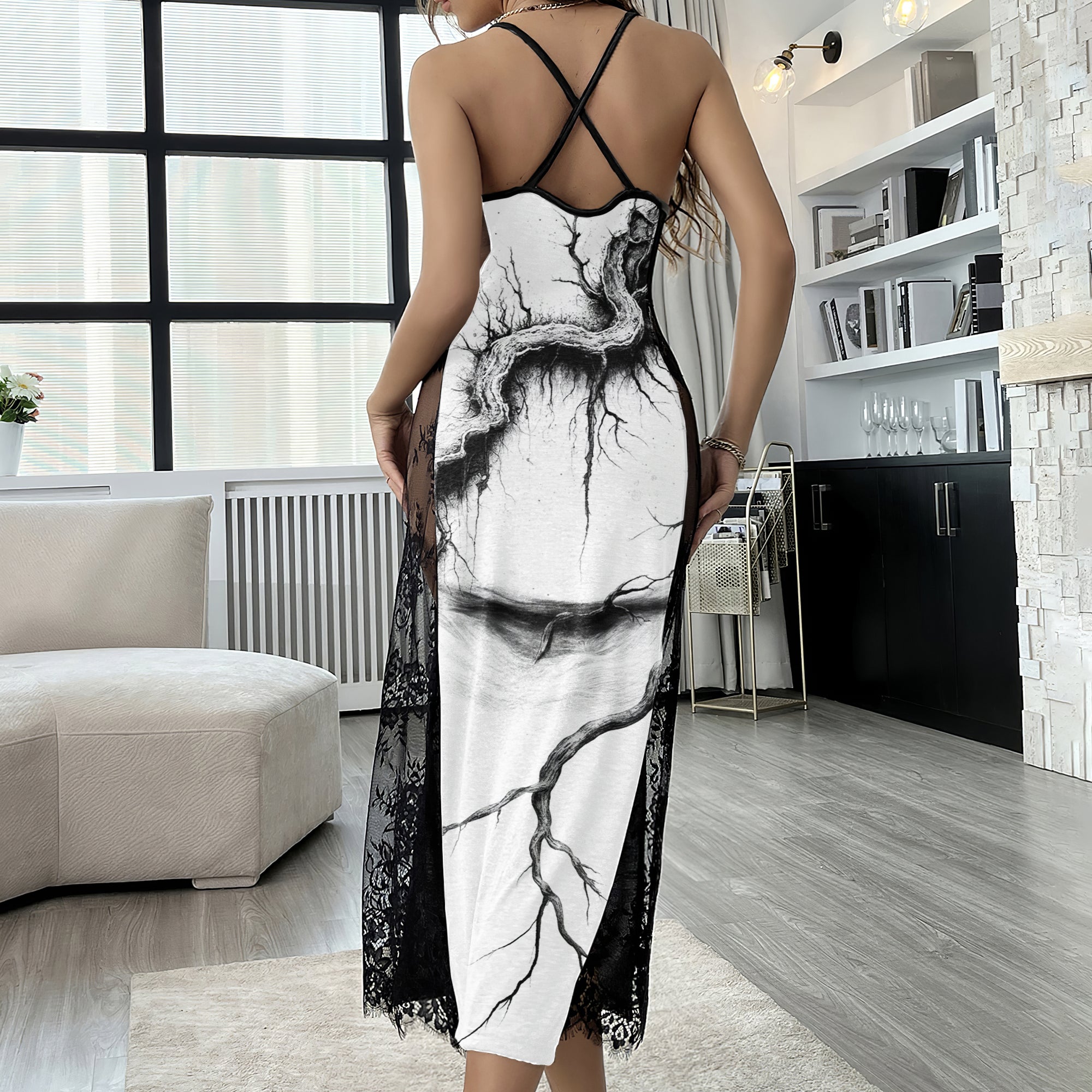 Black Thunder Eye Women's Lace Cami Sleepwear