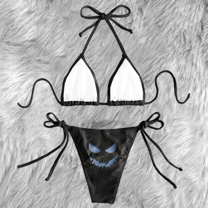 Dark Aesthetic Evil Micro Triangle Bikini Swimsuit