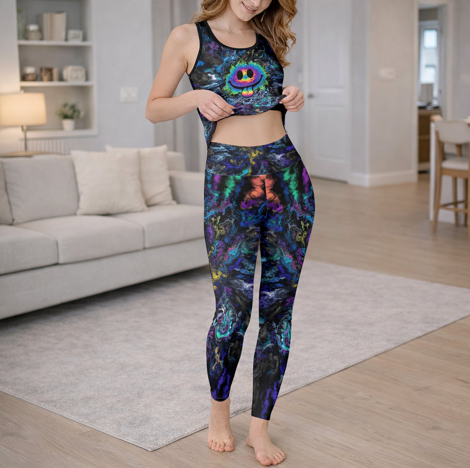 Psychedelic Acid Smile Tanktop and Leggings