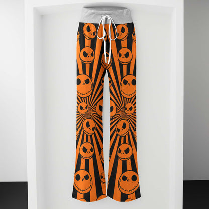 Radiant Reaper Pattern Women's High-waisted Wide Leg Pants