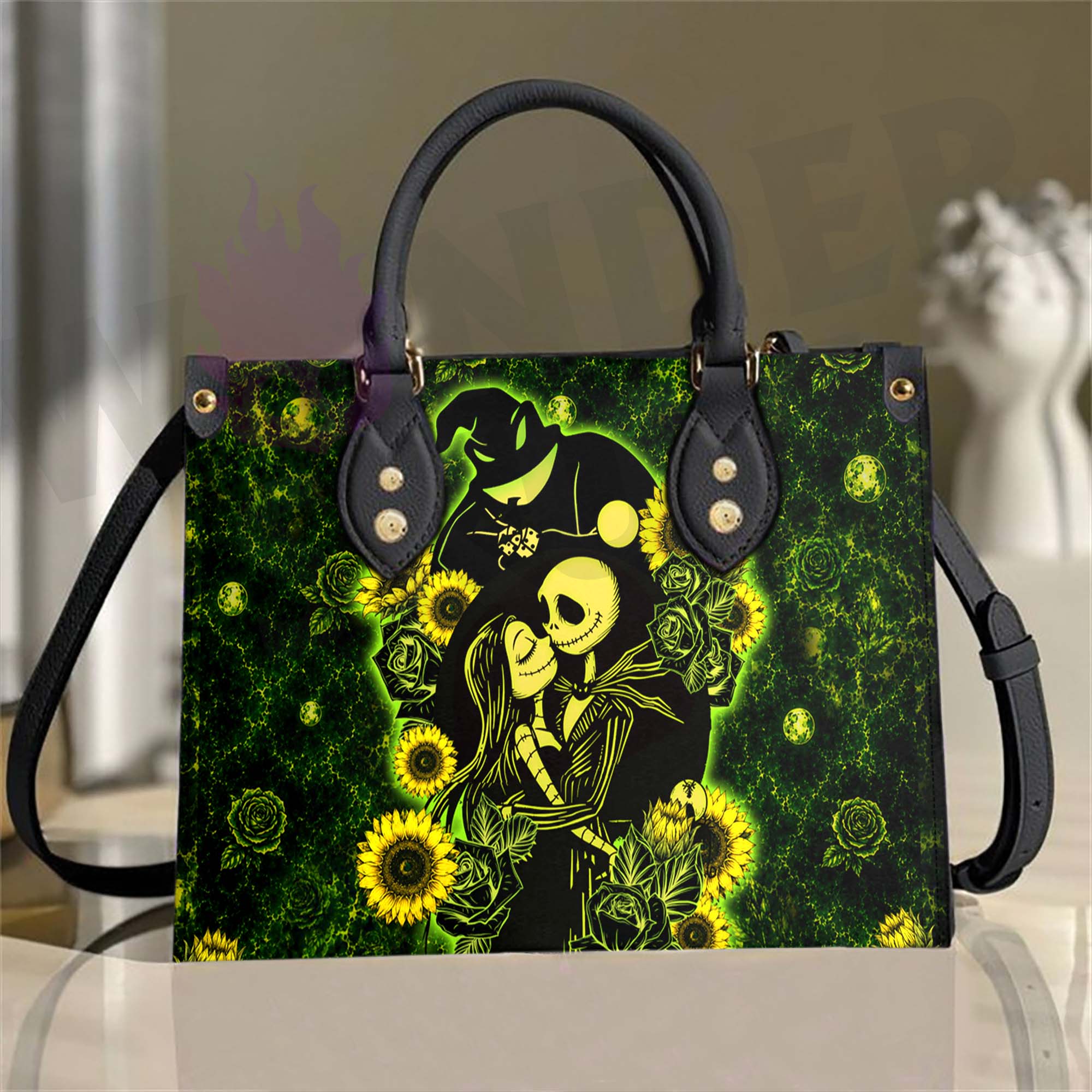 Wonder Skull structured tote bag solves the "I can't find anything in my bag" problem. The aoomy interior fits your tablet, phone, wallet, water bottle, umbrella, and cosmetics — without the overstuffed look. Multiple interior pockets keep everything organized, so you're never digging around at checkout. Reinforced rivet corners and quality metal hardware ensure the bag holds up to daily use. Whether you're heading to work, running errands, or catching a flight, this tote keeps you looking put-together.