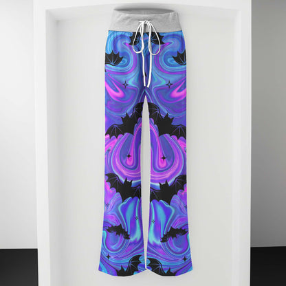 Pastel Goth Swirling Night Women's High-waisted Wide Leg Pants