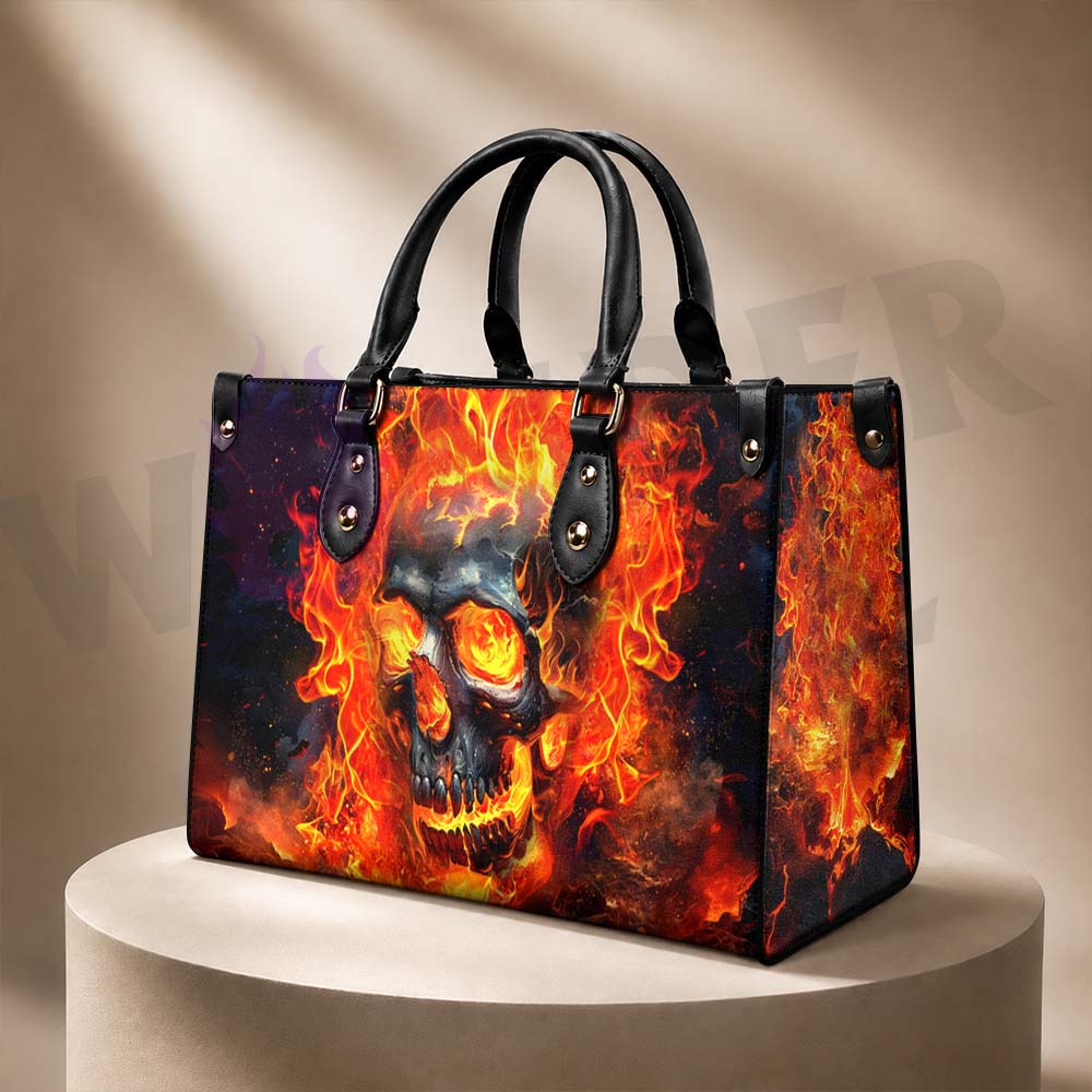 Wonder Skull structured tote bag solves the "I can't find anything in my bag" problem. The roomy interior fits your tablet, phone, wallet, water bottle, umbrella, and cosmetics — without the overstuffed look. Multiple interior pockets keep everything organized, so you're never digging around at checkout. Reinforced rivet corners and quality metal hardware ensure the bag holds up to daily use. Whether you're heading to work, running errands, or catching a flight, this tote keeps you looking put-together.