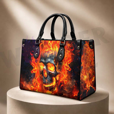Wonder Skull structured tote bag solves the "I can't find anything in my bag" problem. The roomy interior fits your tablet, phone, wallet, water bottle, umbrella, and cosmetics — without the overstuffed look. Multiple interior pockets keep everything organized, so you're never digging around at checkout. Reinforced rivet corners and quality metal hardware ensure the bag holds up to daily use. Whether you're heading to work, running errands, or catching a flight, this tote keeps you looking put-together.