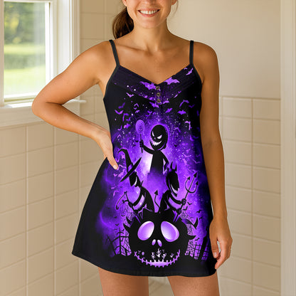 Violet Voodoo Crew Short Cami Dress