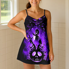 Violet Voodoo Crew Short Cami Dress