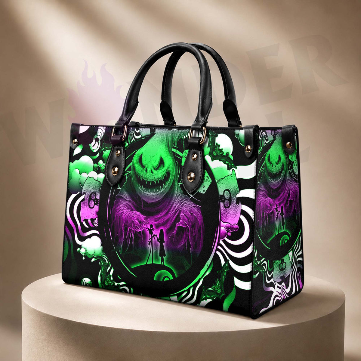 Wonder Skull structured tote bag solves the "I can't find anything in my bag" problem. The roomy interior fits your tablet, phone, wallet, water bottle, umbrella, and cosmetics — without the overstuffed look. Multiple interior pockets keep everything organized, so you're never digging around at checkout. Reinforced rivet corners and quality metal hardware ensure the bag holds up to daily use. Whether you're heading to work, running errands, or catching a flight, this tote keeps you looking put-together.
