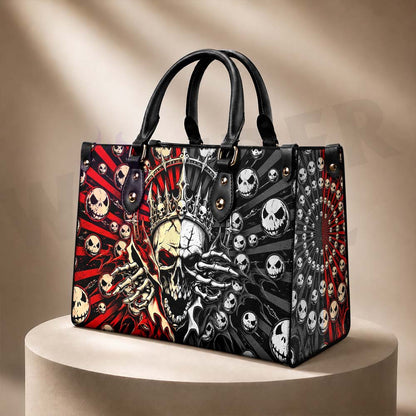Wonder Skull structured tote bag solves the "I can't find anything in my bag" problem. The roomy interior fits your tablet, phone, wallet, water bottle, umbrella, and cosmetics — without the overstuffed look. Multiple interior pockets keep everything organized, so you're never digging around at checkout. Reinforced rivet corners and quality metal hardware ensure the bag holds up to daily use. Whether you're heading to work, running errands, or catching a flight, this tote keeps you looking put-together.