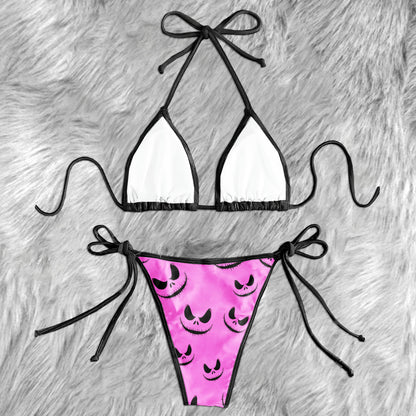 Bubblegum Bats & Grins Micro Triangle Bikini Swimsuit